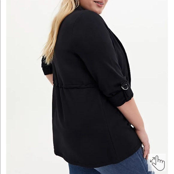 Torrid BLACK MODAL FLEECE ANORAK NWT - Picture 2 of 3